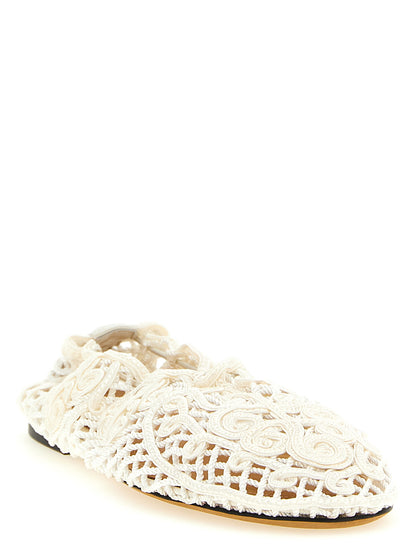 ODISSI White Polyester Ballet Flats