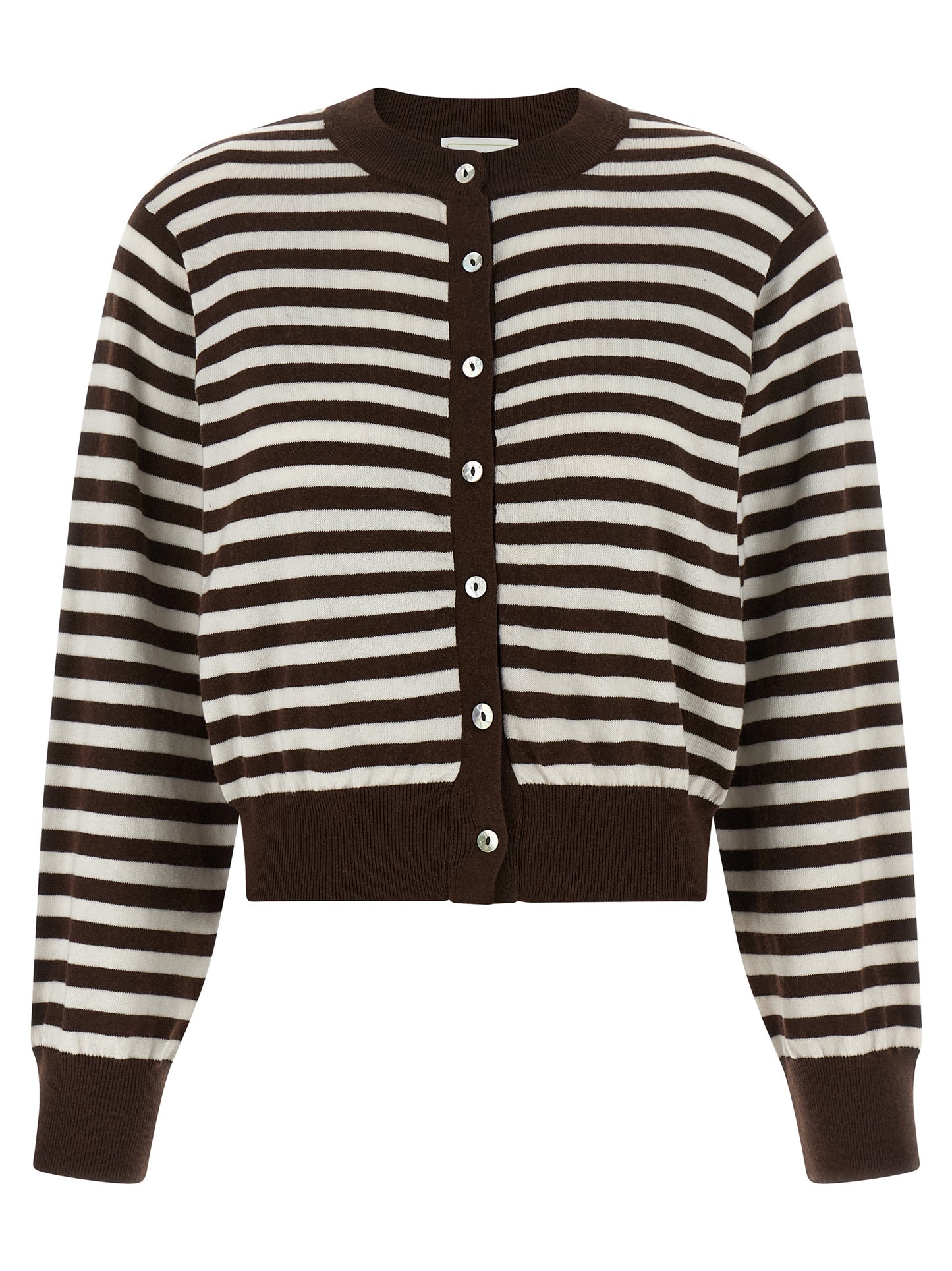 BE YOU Brown Cotton Cardigan