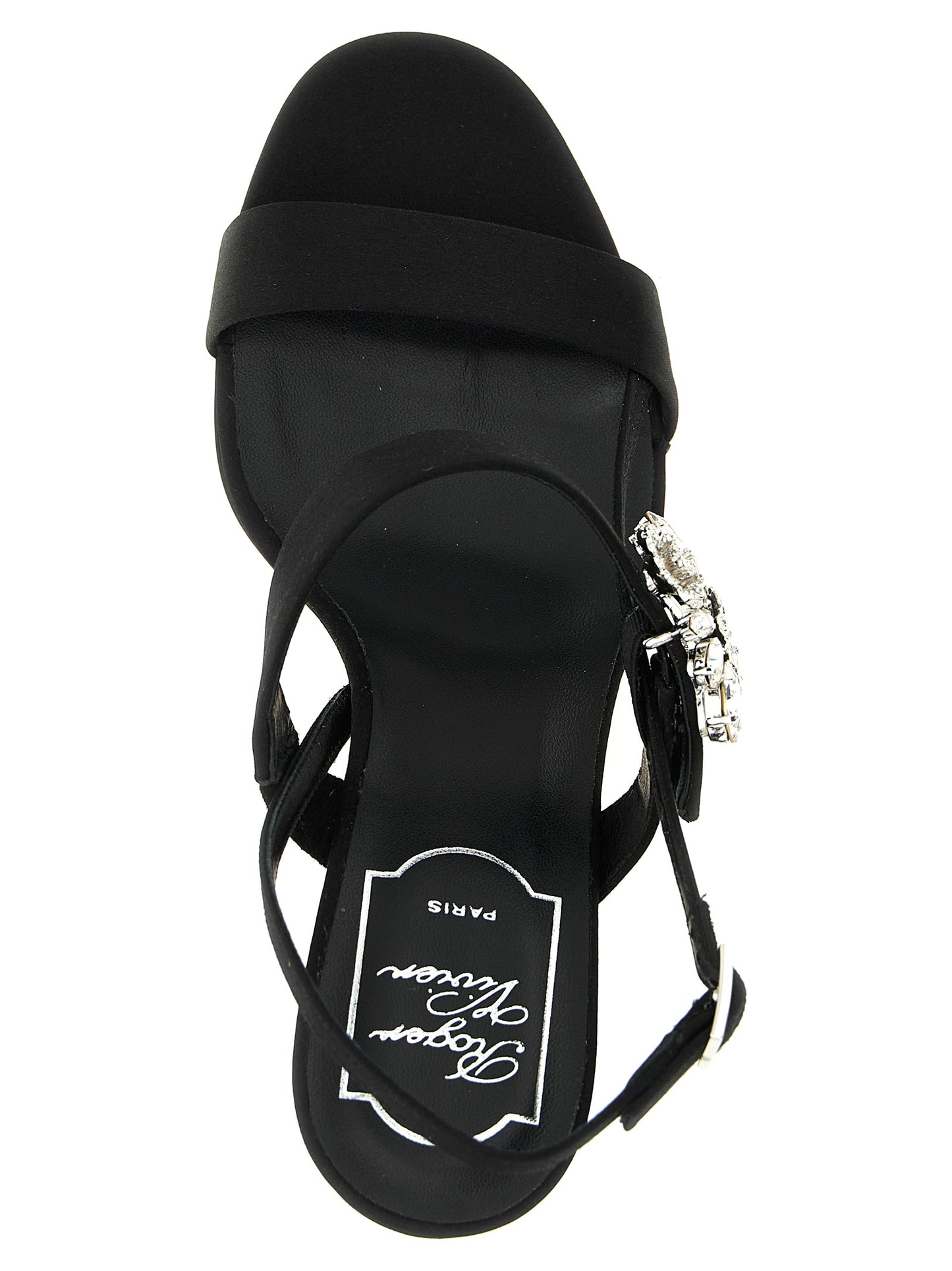 Roger Vivier Black Viscose Stiletto Heel Sandals