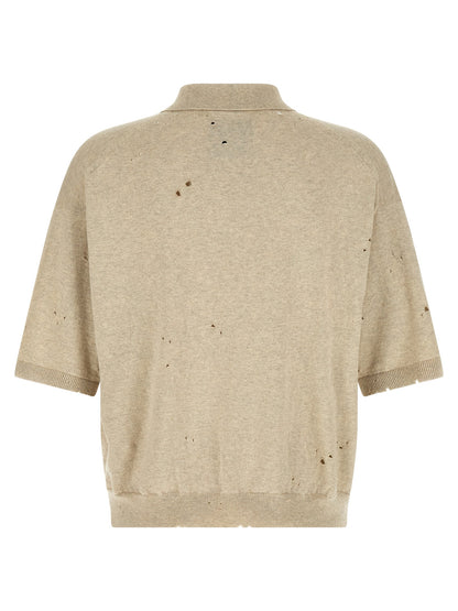 Maison Mihara Yasuhiro Beige Cotton Polo Shirt