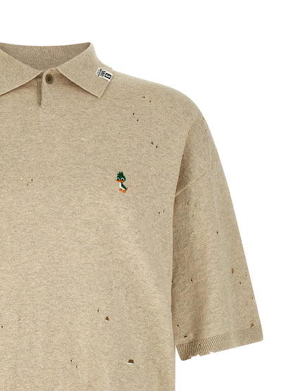 Maison Mihara Yasuhiro Beige Cotton Polo Shirt
