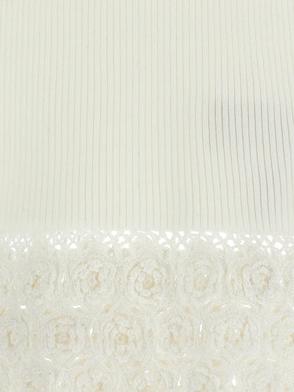 Ganni White Organic Cotton Sleeveless Jacket