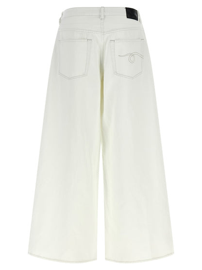 R13 White Cotton Jeans Denim