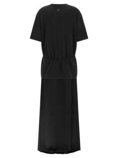 Haikure Black Cotton Long Dress