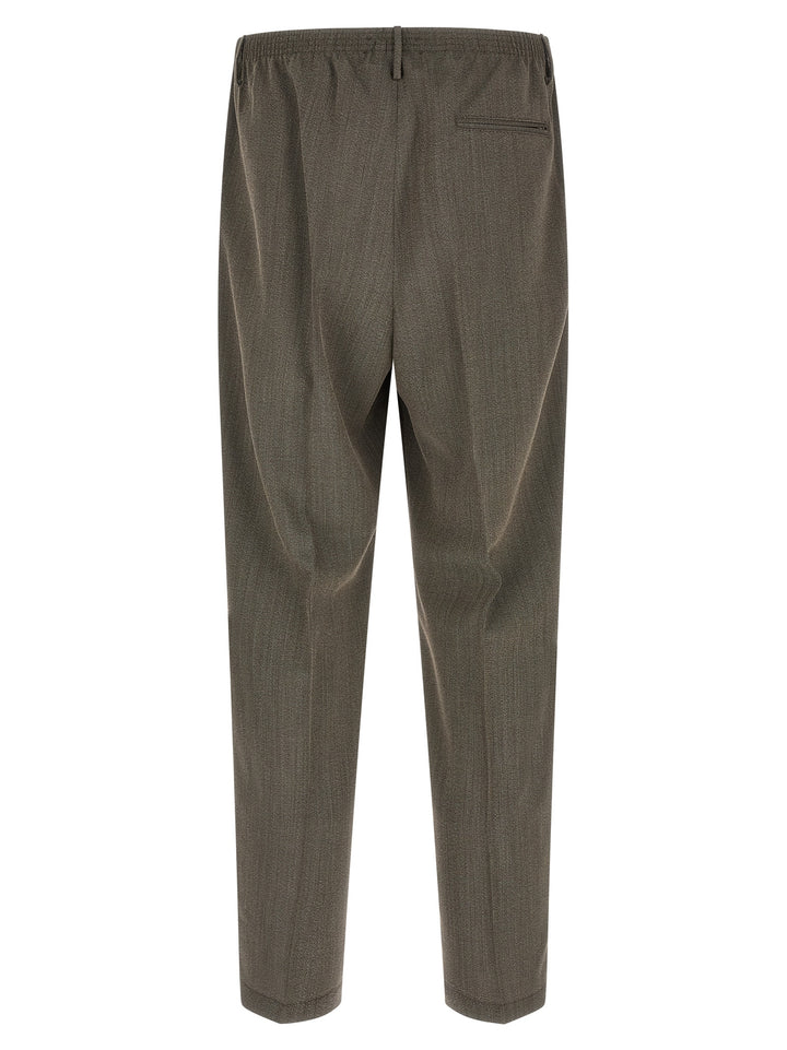 CELLAR DOOR Brown Virgin Wool Casual Pants