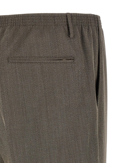 CELLAR DOOR Brown Virgin Wool Casual Pants