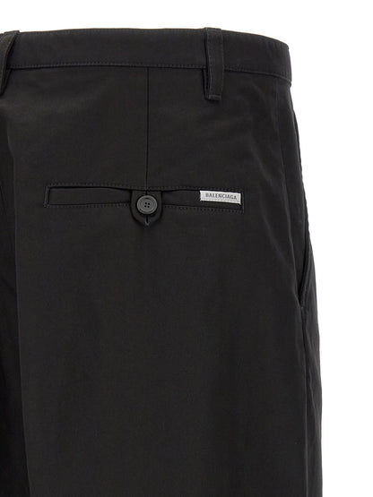 Balenciaga Black Cotton Chino Pants