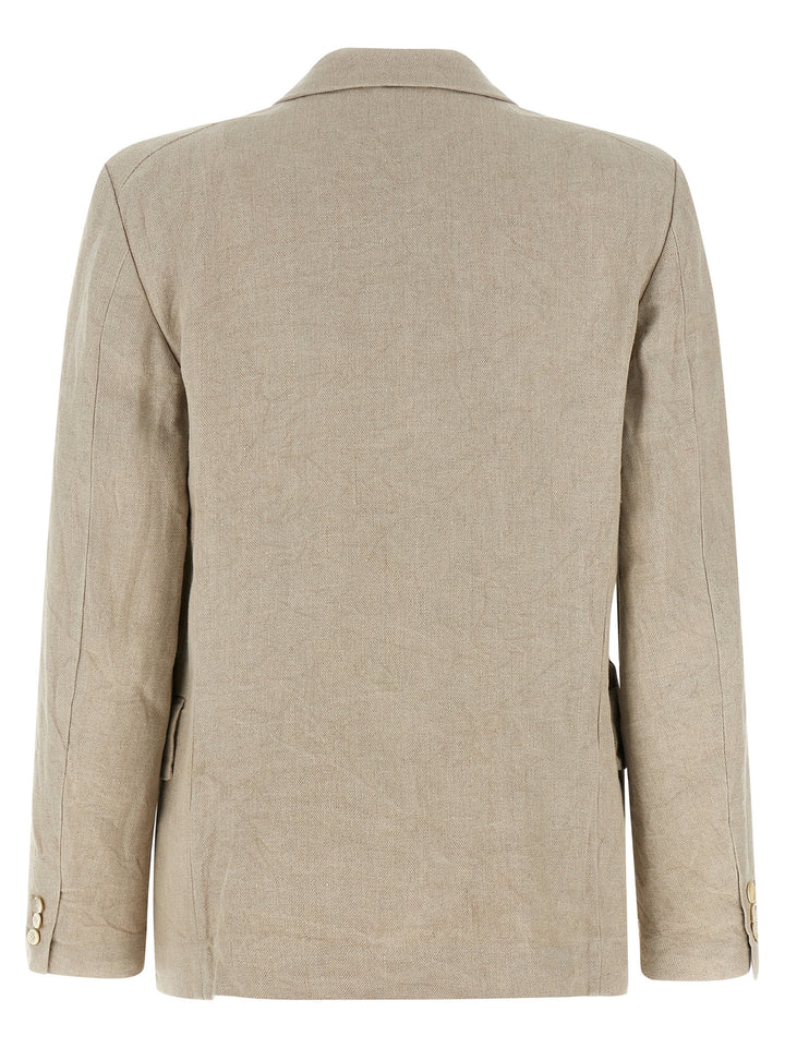 Comme Des Garçons Beige Linen Blazer
