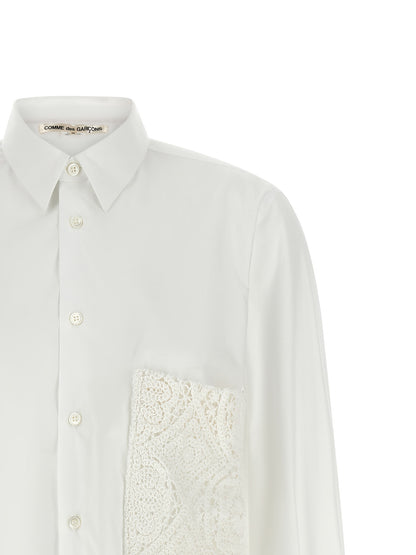 Comme Des Garçons White Cotton Blouse