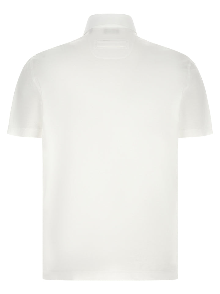 ZEGNA White Cotton Polo Shirt