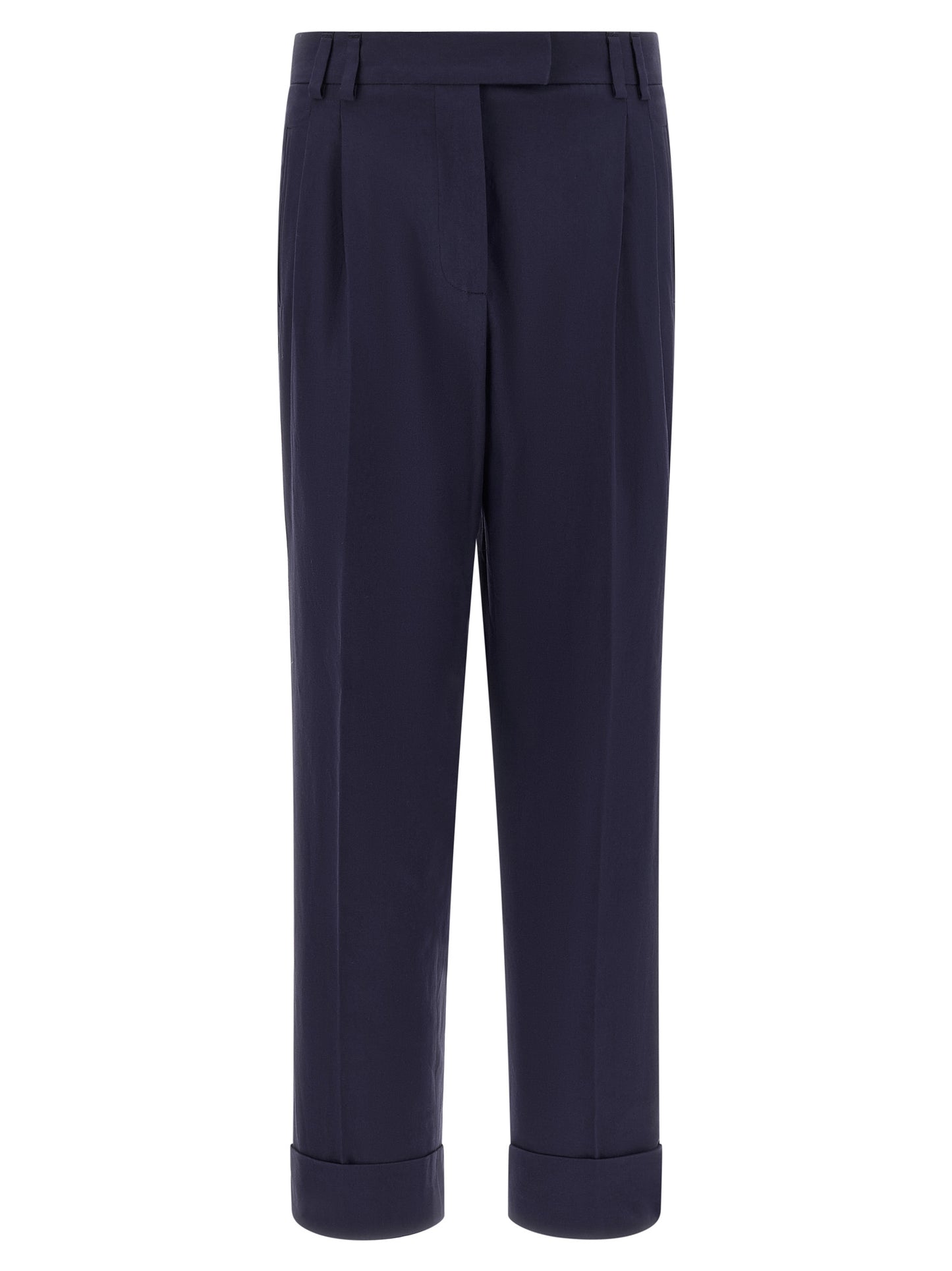 Alberto Biani Blue Cotton Pants