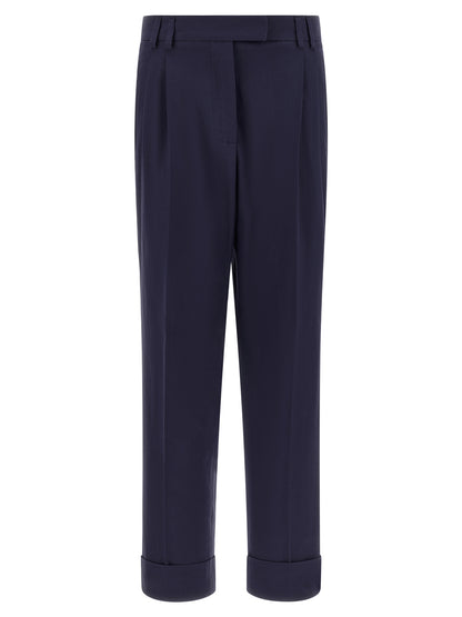 Alberto Biani Blue Cotton Pants