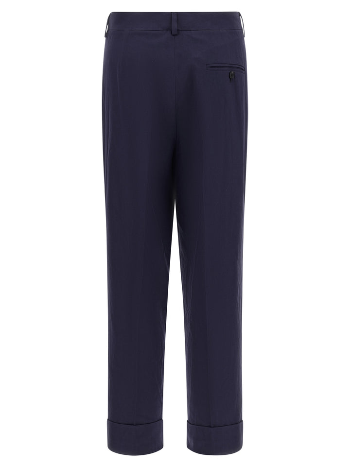 Alberto Biani Blue Cotton Pants