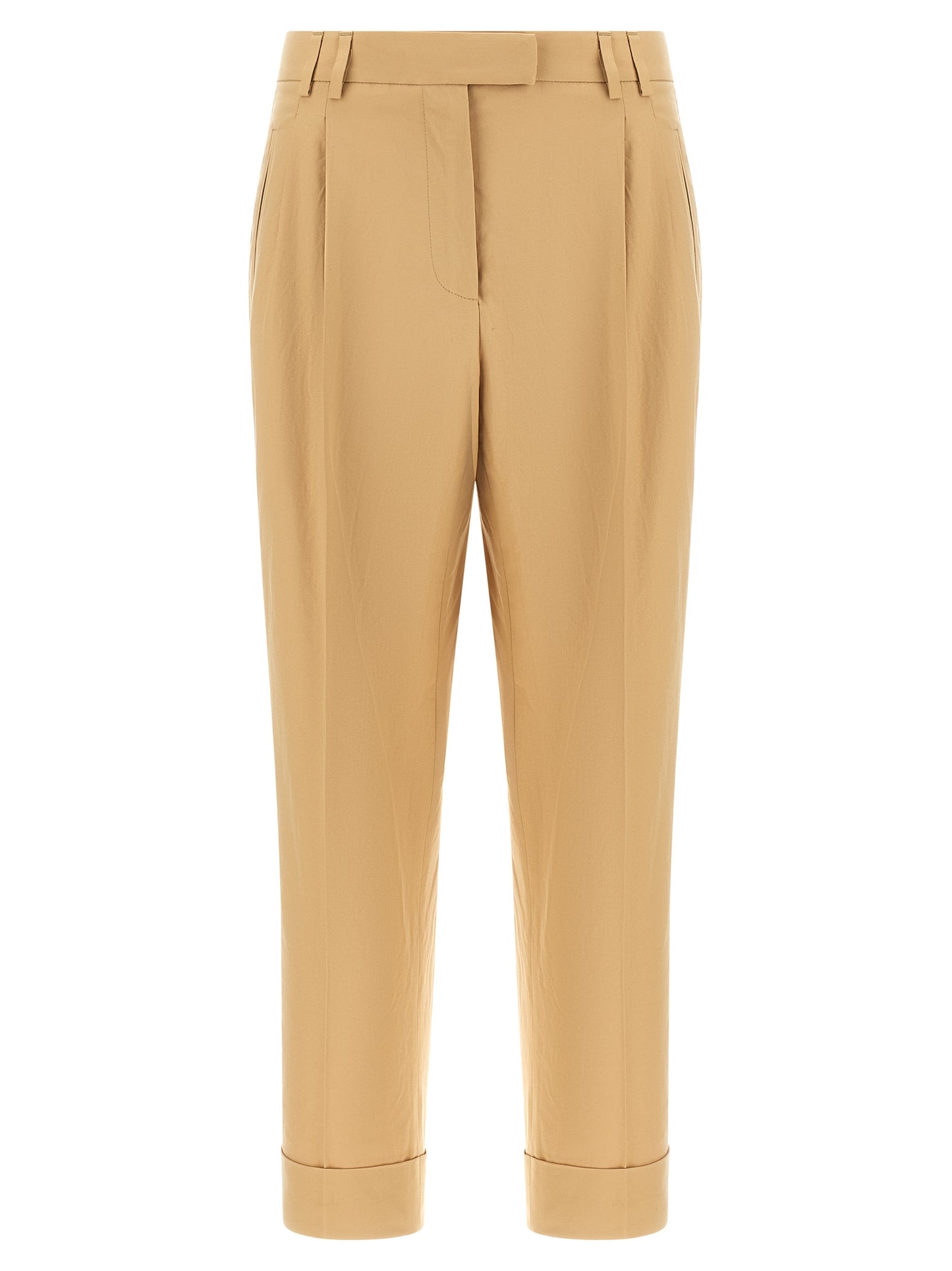 Alberto Biani Beige Cotton Casual Pants