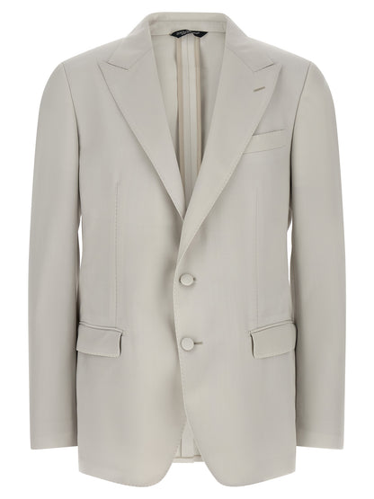 Dolce & Gabbana Gray Virgin Wool Blazer