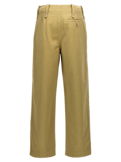 Burberry Beige Cotton Casual Pants