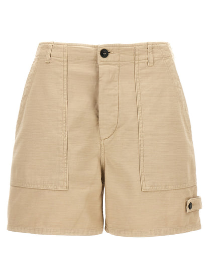 Fortela Beige Cotton Bermuda Shorts