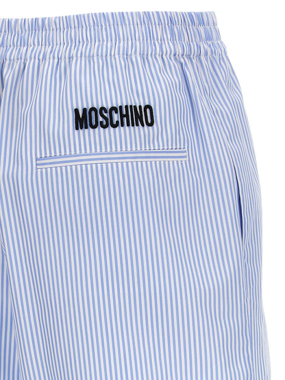Moschino Blue Cotton Bermuda Shorts