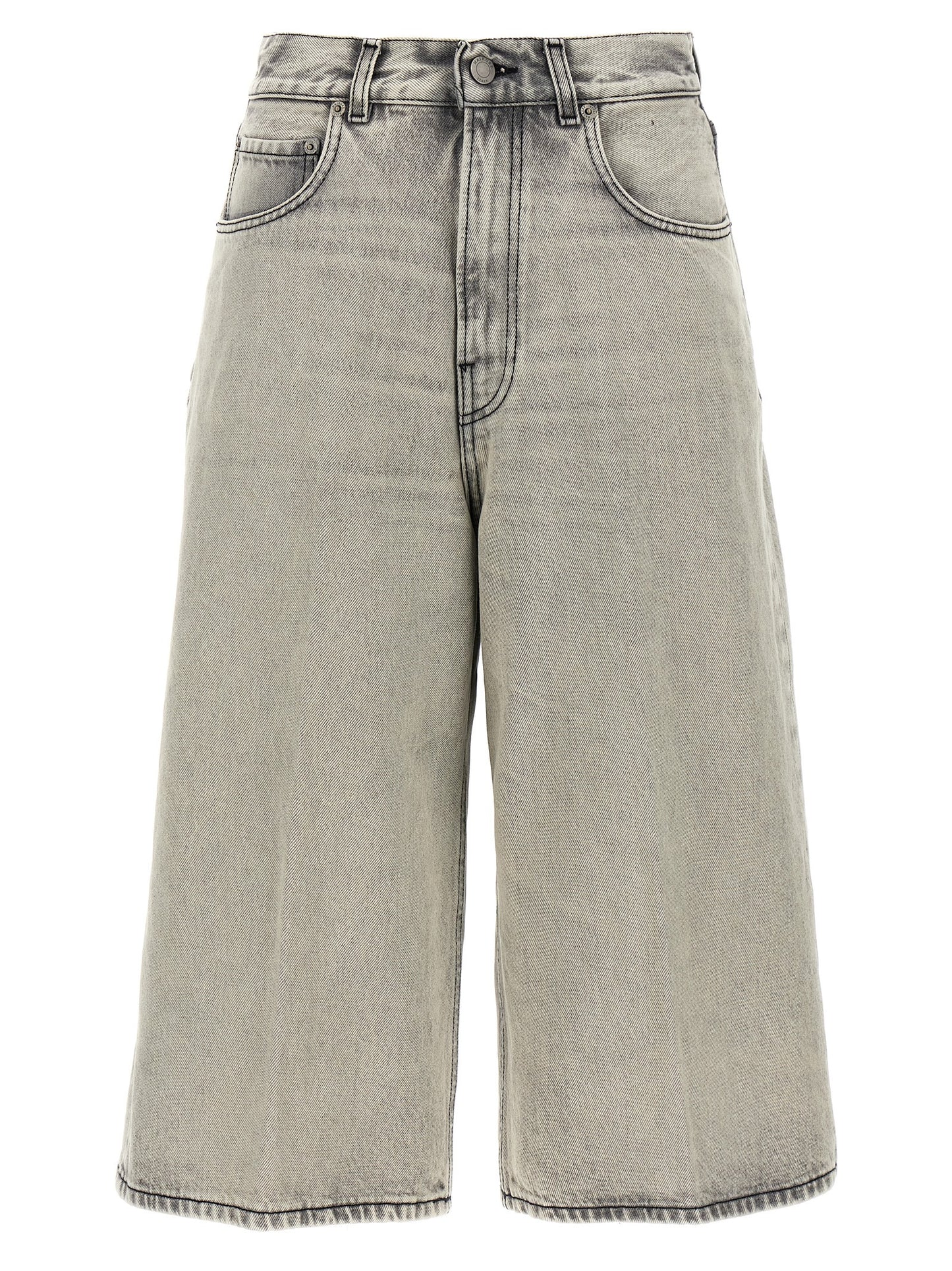 Haikure White Cotton Bermuda Shorts