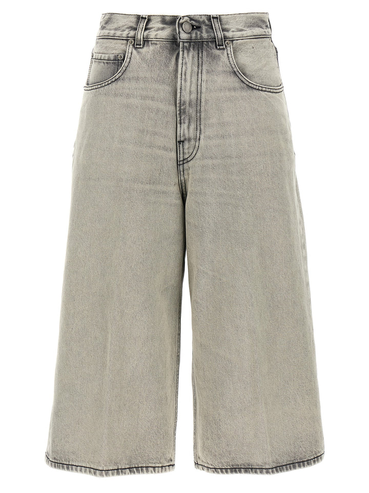 Haikure White Cotton Bermuda Shorts