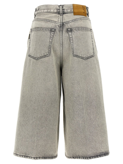 Haikure White Cotton Bermuda Shorts