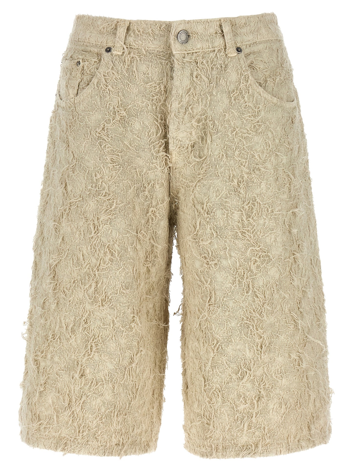 Haikure Beige Cotton Bermuda Shorts