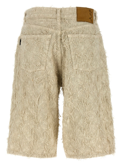 Haikure Beige Cotton Bermuda Shorts