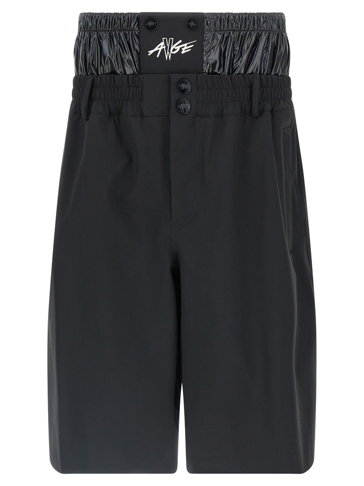 MONCLER GENIUS Black Polyamide Bermuda Shorts