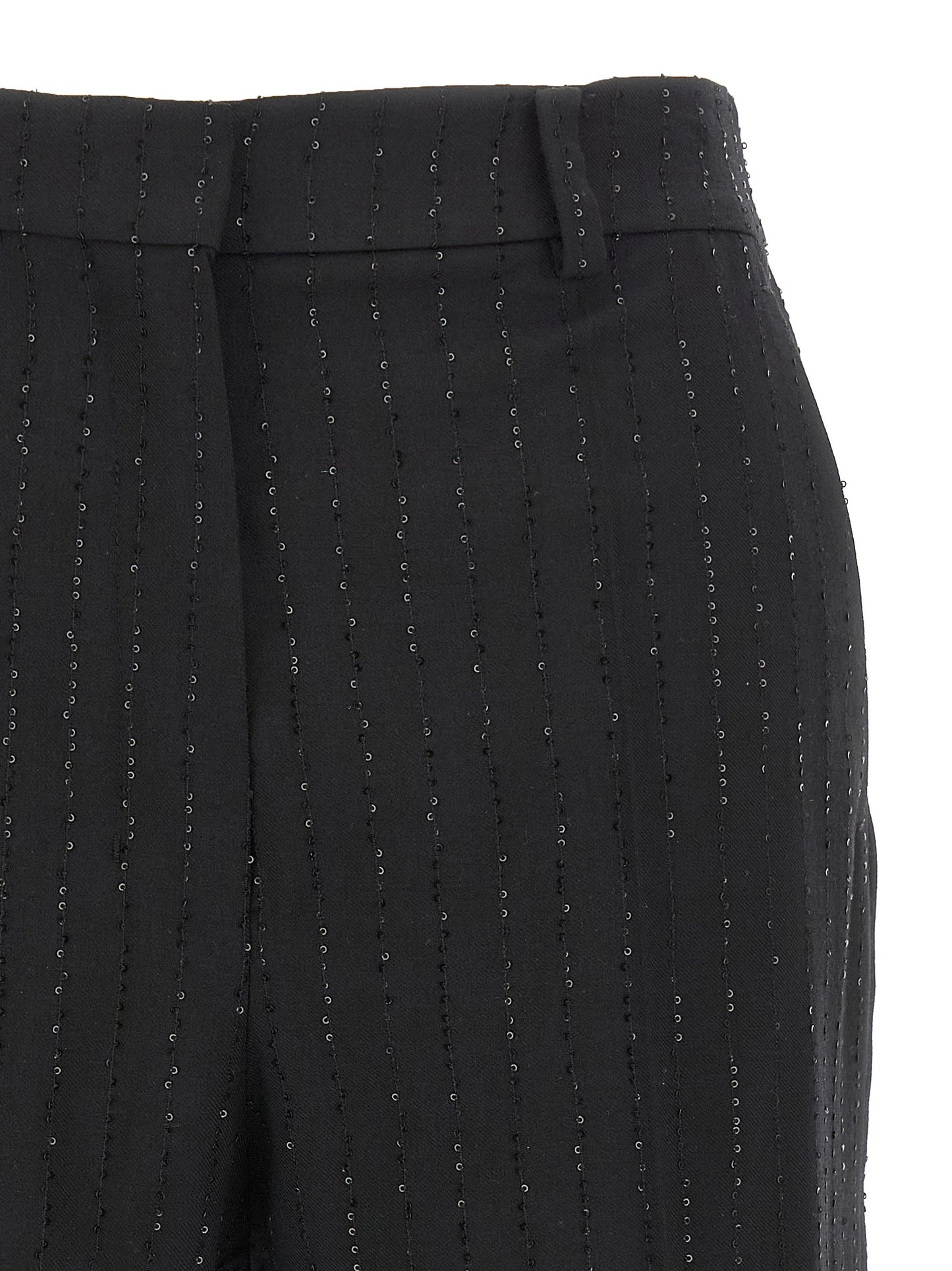 Max Mara Black Virgin Wool Bermuda Shorts