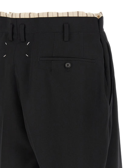Maison Margiela Black Wool Bermuda Shorts