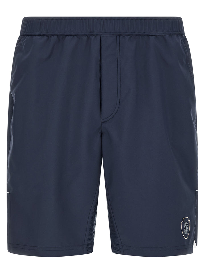 Brunello Cucinelli Blue Polyester Bermuda Shorts