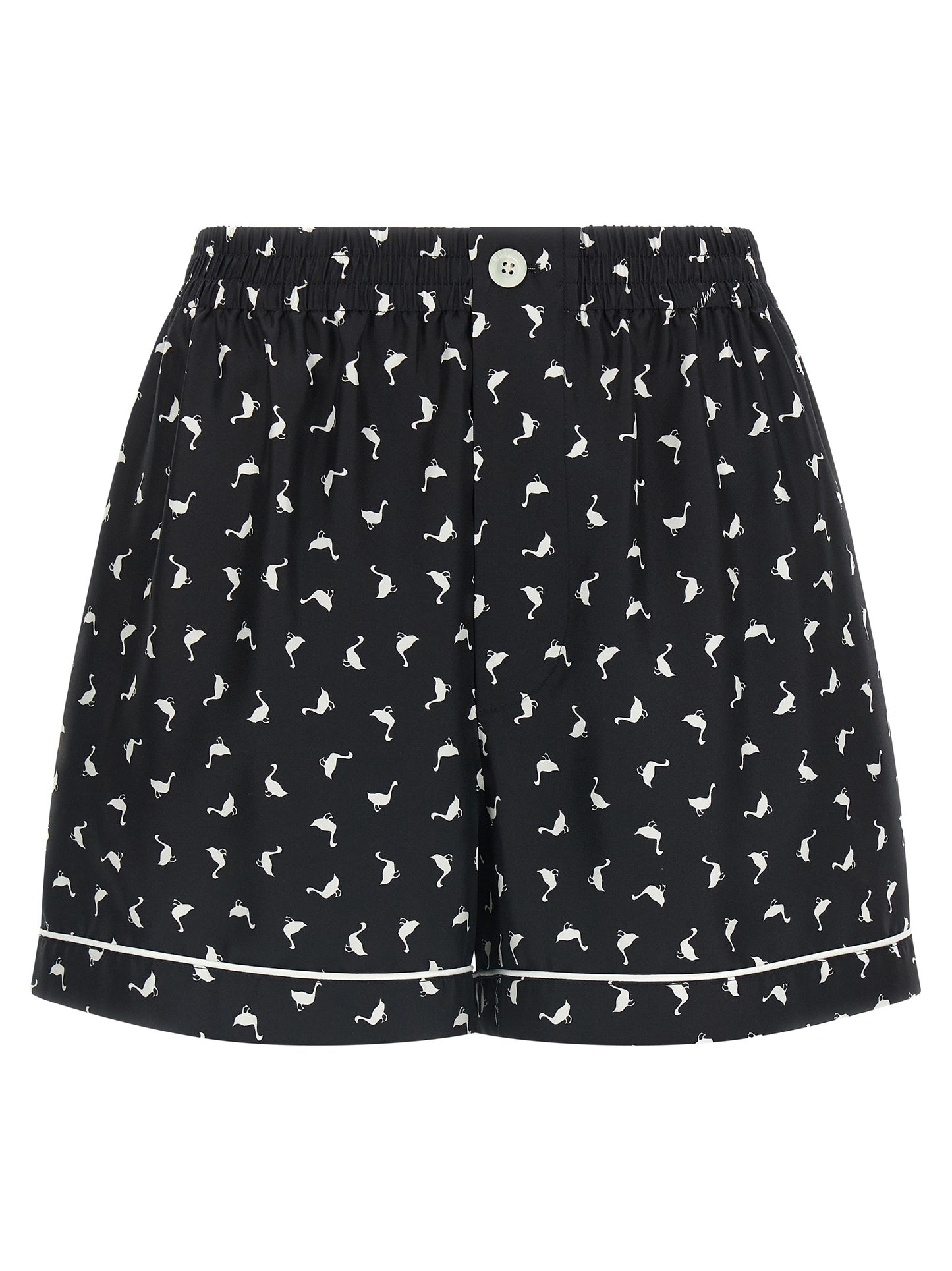 Moschino Bicolor Silk Bermuda Shorts