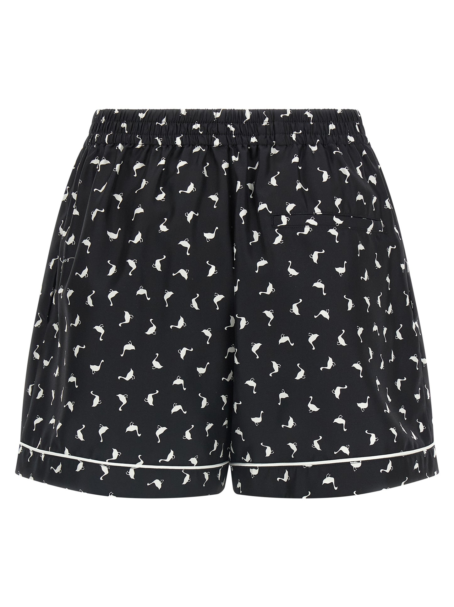 Moschino Bicolor Silk Bermuda Shorts
