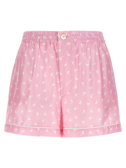 Moschino Multicolor Silk Bermuda Shorts