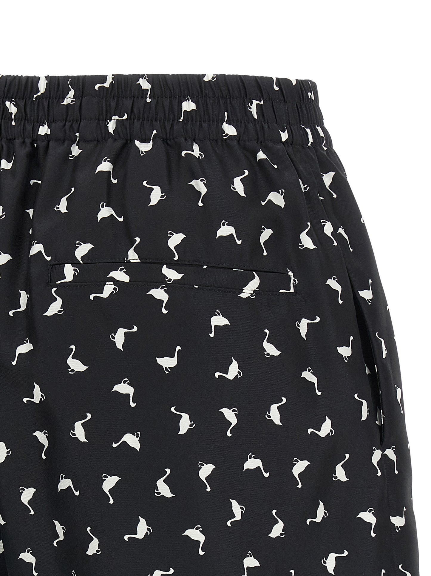 Moschino Bicolor Silk Bermuda Shorts