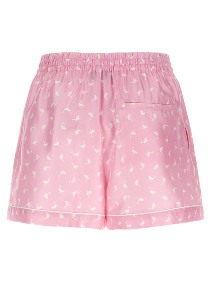 Moschino Multicolor Silk Bermuda Shorts