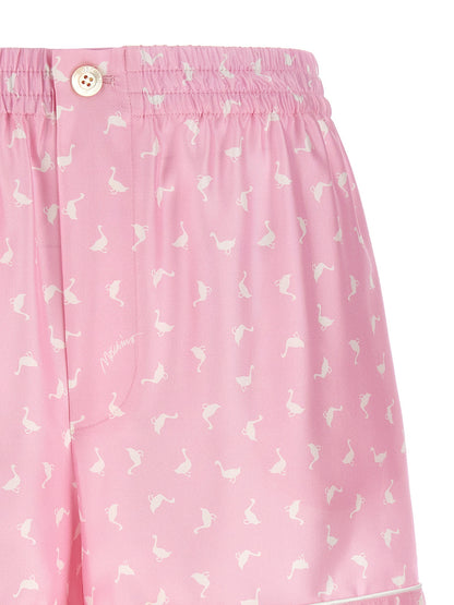 Moschino Multicolor Silk Bermuda Shorts