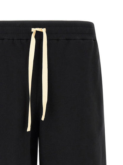 Jil Sander Black Cotton Bermuda Shorts