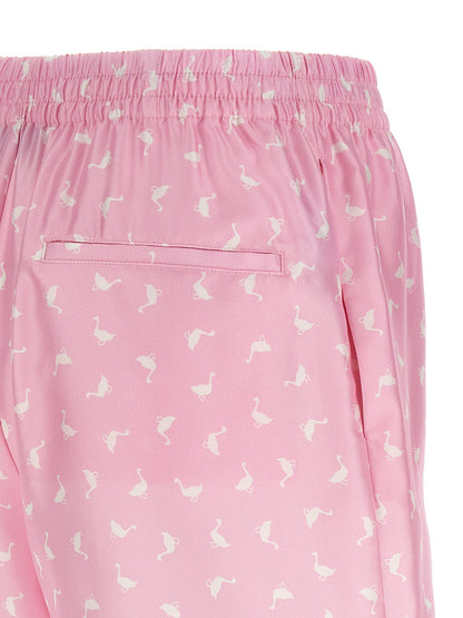 Moschino Multicolor Silk Bermuda Shorts