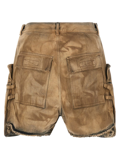 DRKSHDW Beige Cotton Bermuda Shorts