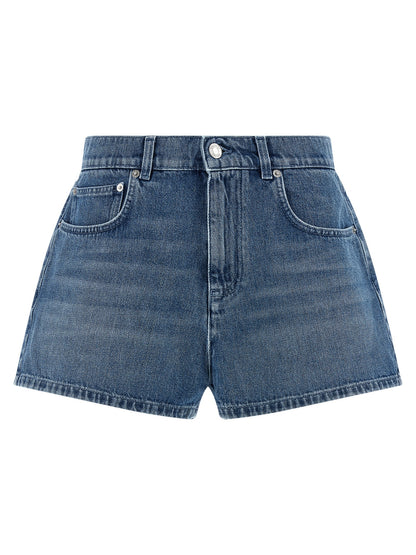 Moschino Blue Cotton Bermuda Shorts