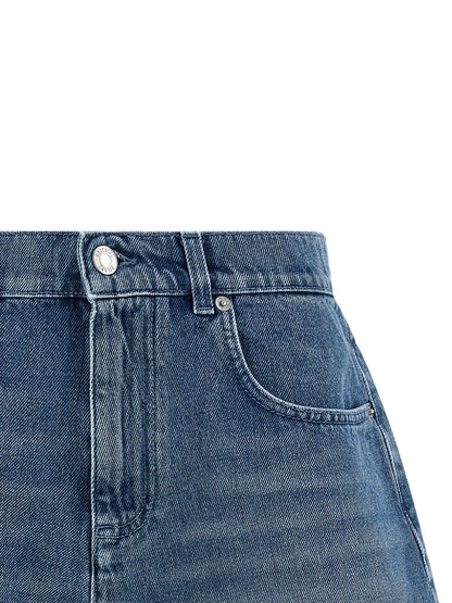 Moschino Blue Cotton Bermuda Shorts
