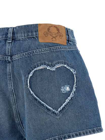 Moschino Blue Cotton Bermuda Shorts
