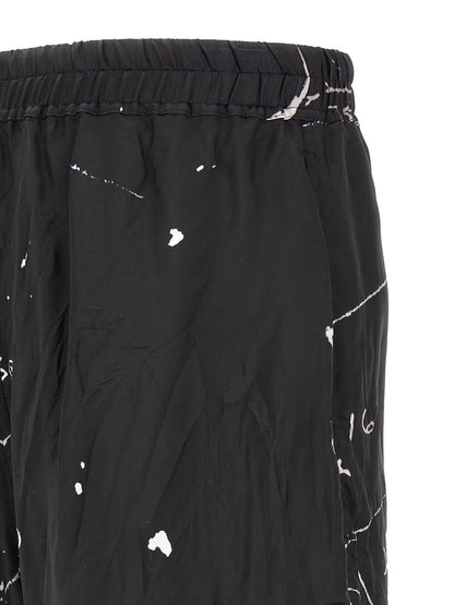 Rick Owens Bicolor Viscose Bermuda Shorts