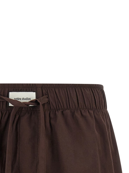 Entire Studios Brown Cotton Bermuda Shorts