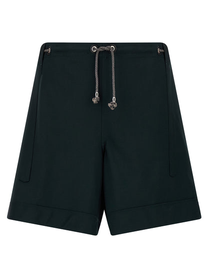 Kiko Kostadinov Bicolor Virgin Wool Bermuda Shorts