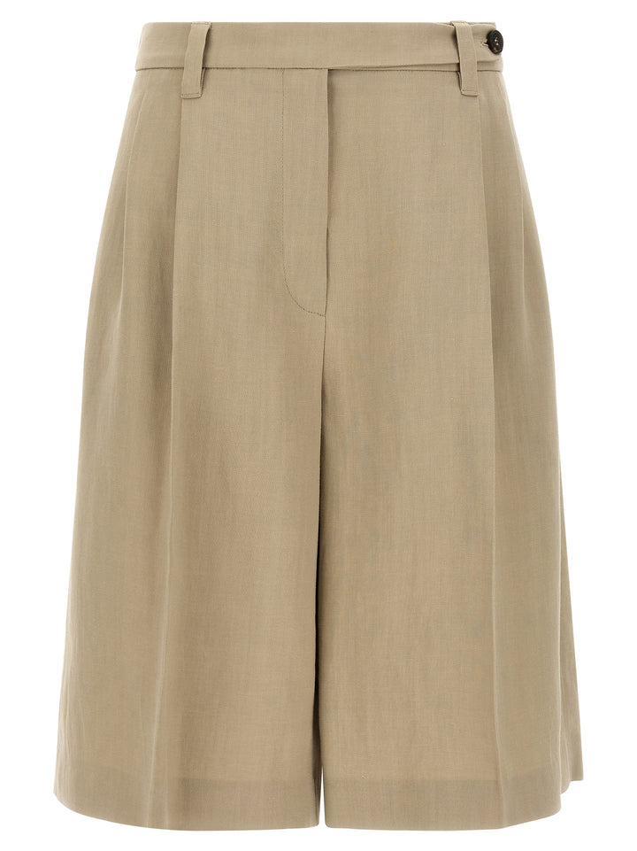 Brunello Cucinelli Beige Viscose Bermuda Shorts
