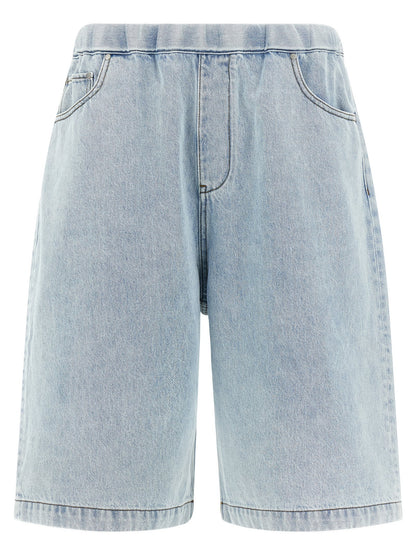 Entire Studios Blue Cotton Bermuda Shorts
