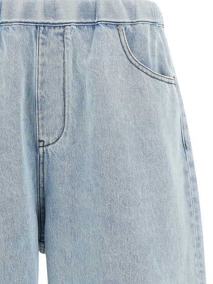 Entire Studios Blue Cotton Bermuda Shorts