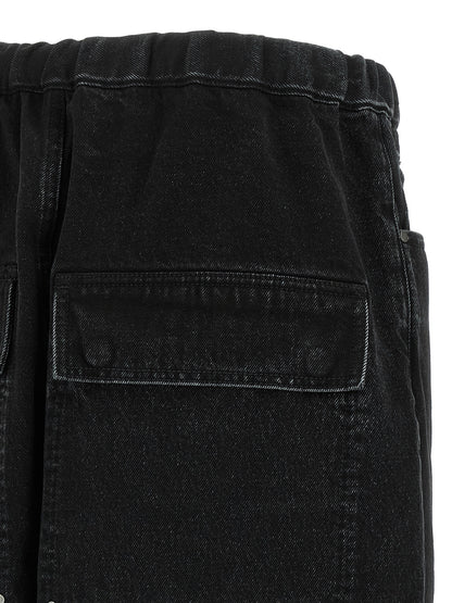 Entire Studios Black Cotton Bermuda Shorts